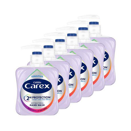 Carex Sensitive Antibacterial Hand Wash 250ml | Pack of 6