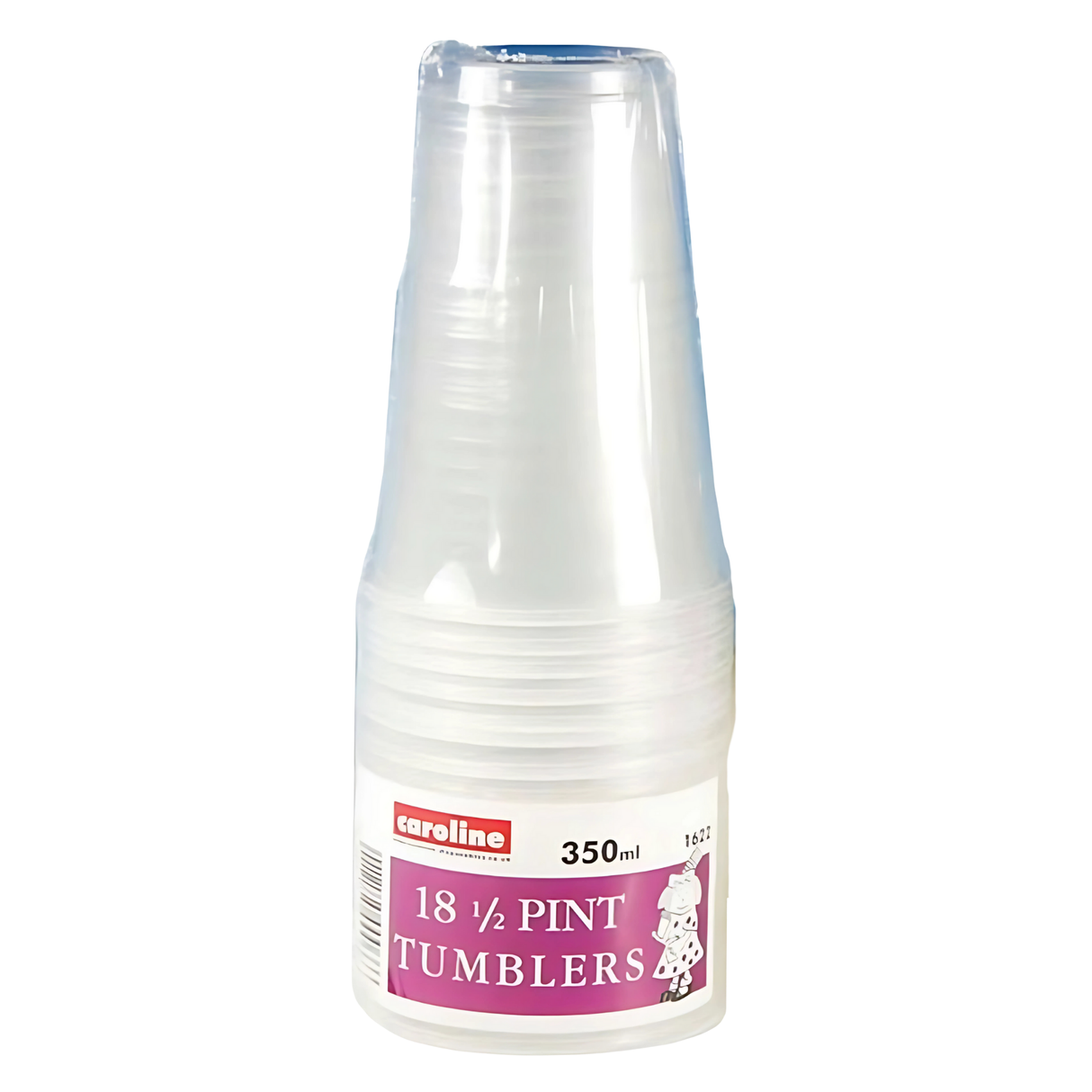 Caroline Clear Half Pint Tumblers 350ml | Pack of 18 (1622)
