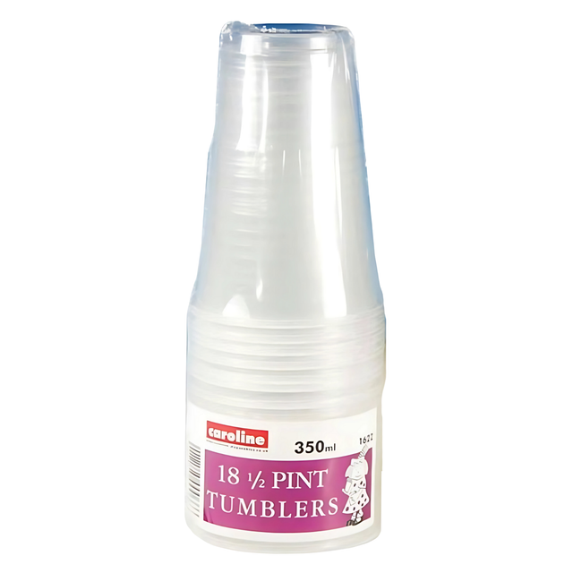 Caroline Clear Half Pint Tumblers 350ml | Pack of 18 (1622)