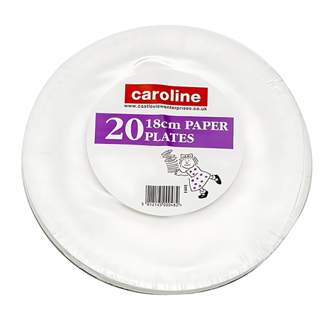 Caroline Paper Plates 18cm | Pack of 20 (1401)