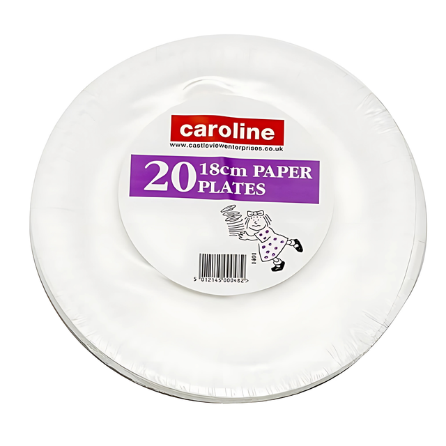 Caroline Paper Plates 18cm | Pack of 20 (1401)