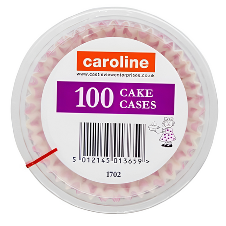 Caroline Pink Spot Cupcake Cases | Pack of 100 (1702)