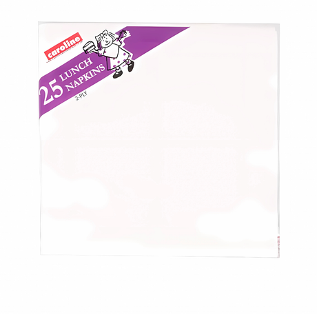 Caroline White Napkins 2-Ply | Pack of 25 (1262)