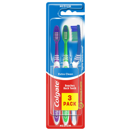 Colgate Extra Clean Medium Toothbrush (3 Pack)