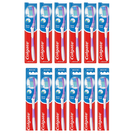 Colgate Extra Clean Medium Toothbrush | Pack of 12
