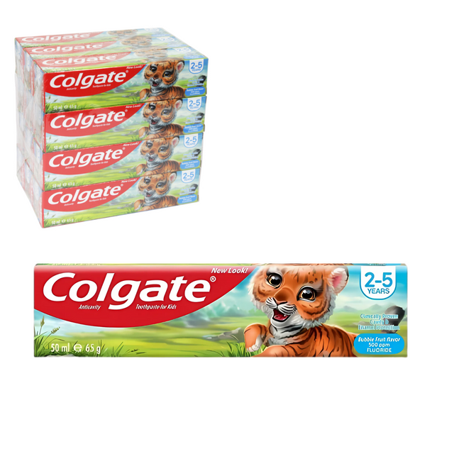 Colgate Kids Bubble Fruit 2-5 Years Toothpaste 50ml | Pack of 12