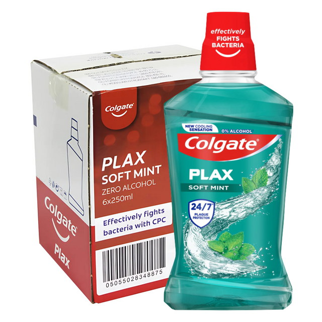 Plax Colgate Plax Mouthwash Soft Mint 250ml | Pack of 6 – Bargains2u
