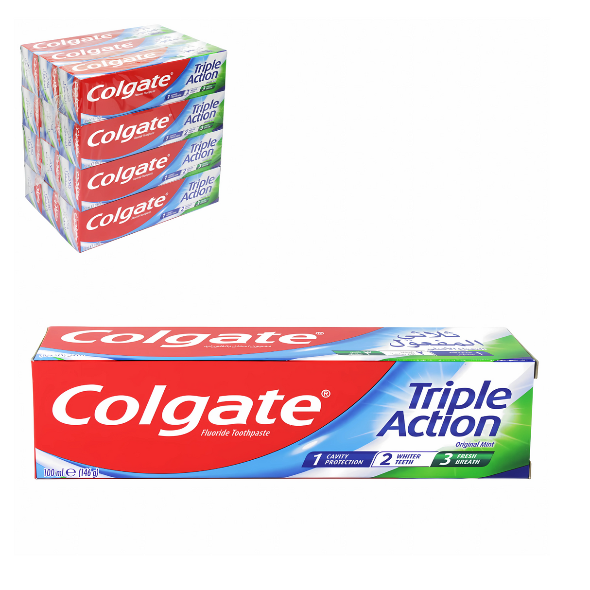 Colgate Triple Action Original Mint Toothpaste 100ml | Pack of 12