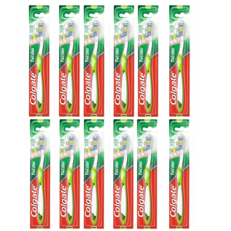 Colgate Twister Fresh Medium Toothbrush | Pack of 12