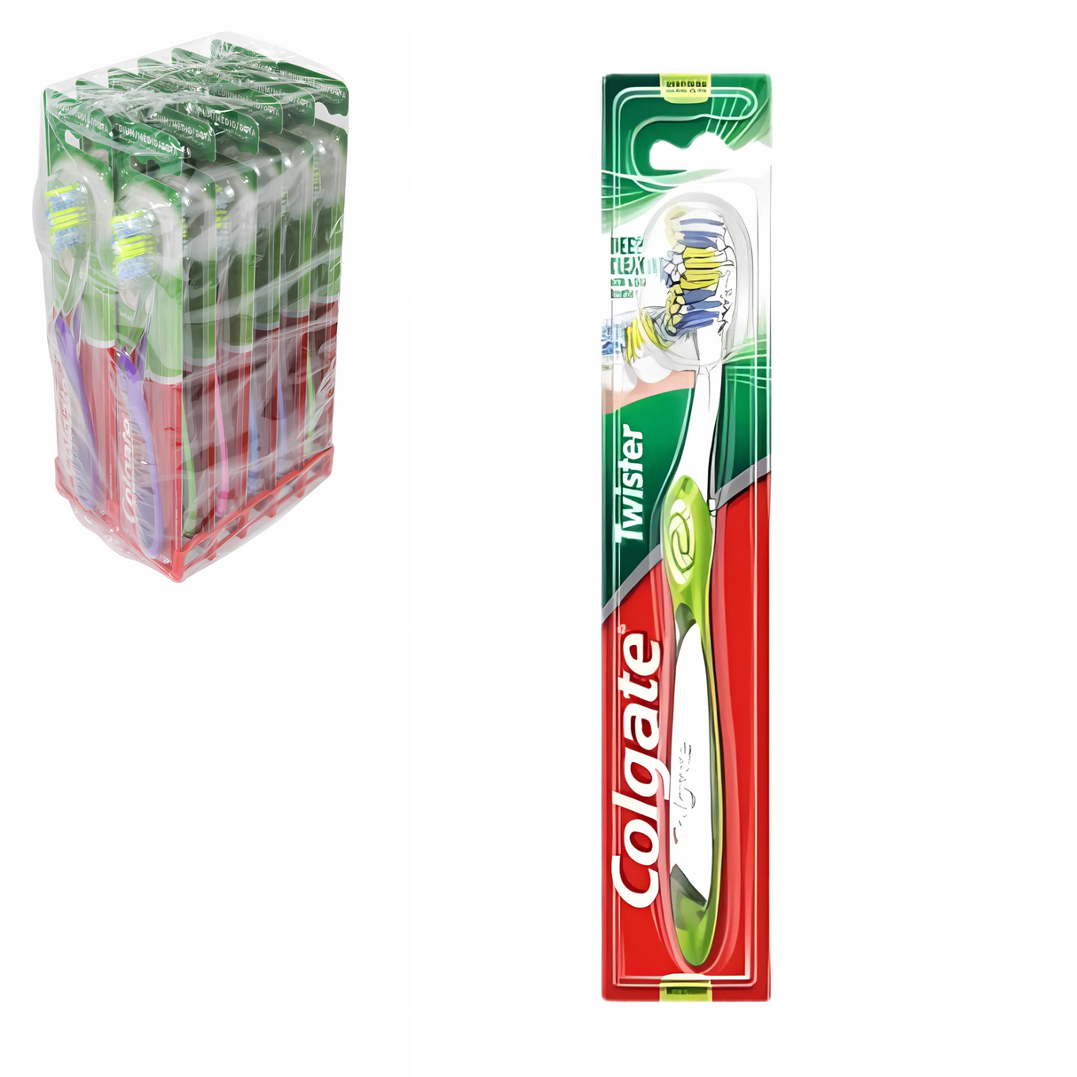 Colgate Twister Fresh Medium Toothbrush | Pack of 12