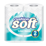 Cushion Soft White 2ply Embossed Toilet Rolls - Pack of 4 Rolls