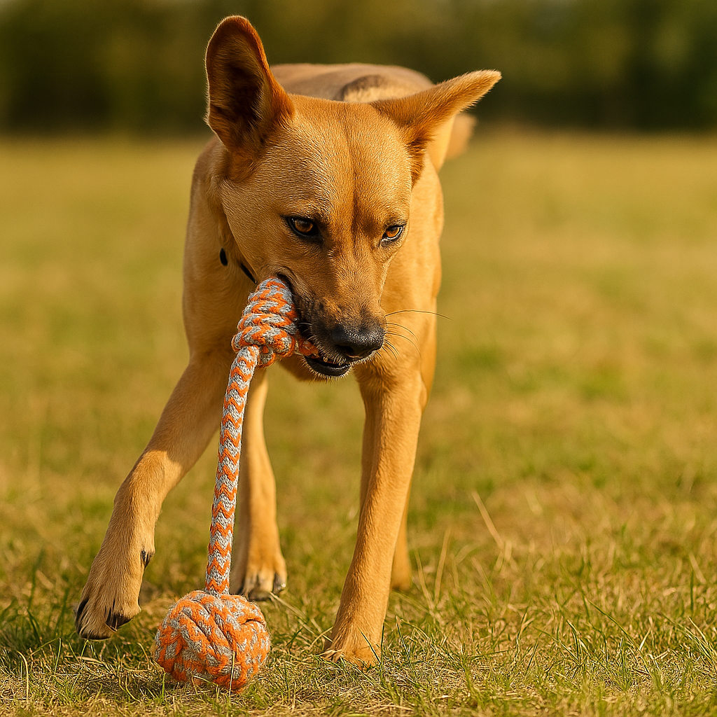 Pet Touch Rope with Knott Ball Assorted Dog Toy (HT8403)