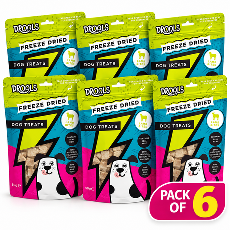 Drools Freeze Dried Lamb Bites Dog Treats 50g (DR9496)| 6 Pack
