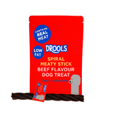 Drools Spiral Meaty Stick Beef Flavour Dog Treat 90g (DR9233)