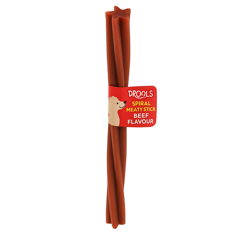 Drools Spiral Meaty Stick Beef Flavour Dog Treat 90g (DR9233)