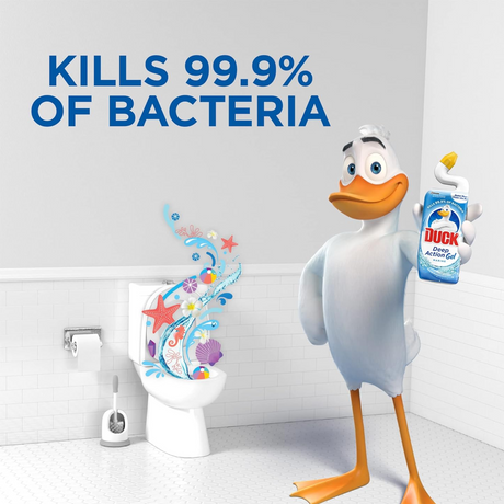 Duck Deep Action Gel Marine Wave Toilet Cleaner 750ml | Pack of 8
