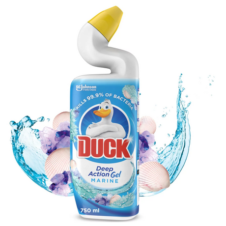 Duck Deep Action Gel Marine Wave Toilet Cleaner 750ml | Pack of 8