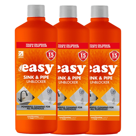 Easy Sink & Pipe Unblocker 1L |  Pack of 3