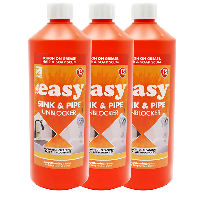 Easy Sink & Pipe Unblocker 1L |  Pack of 3