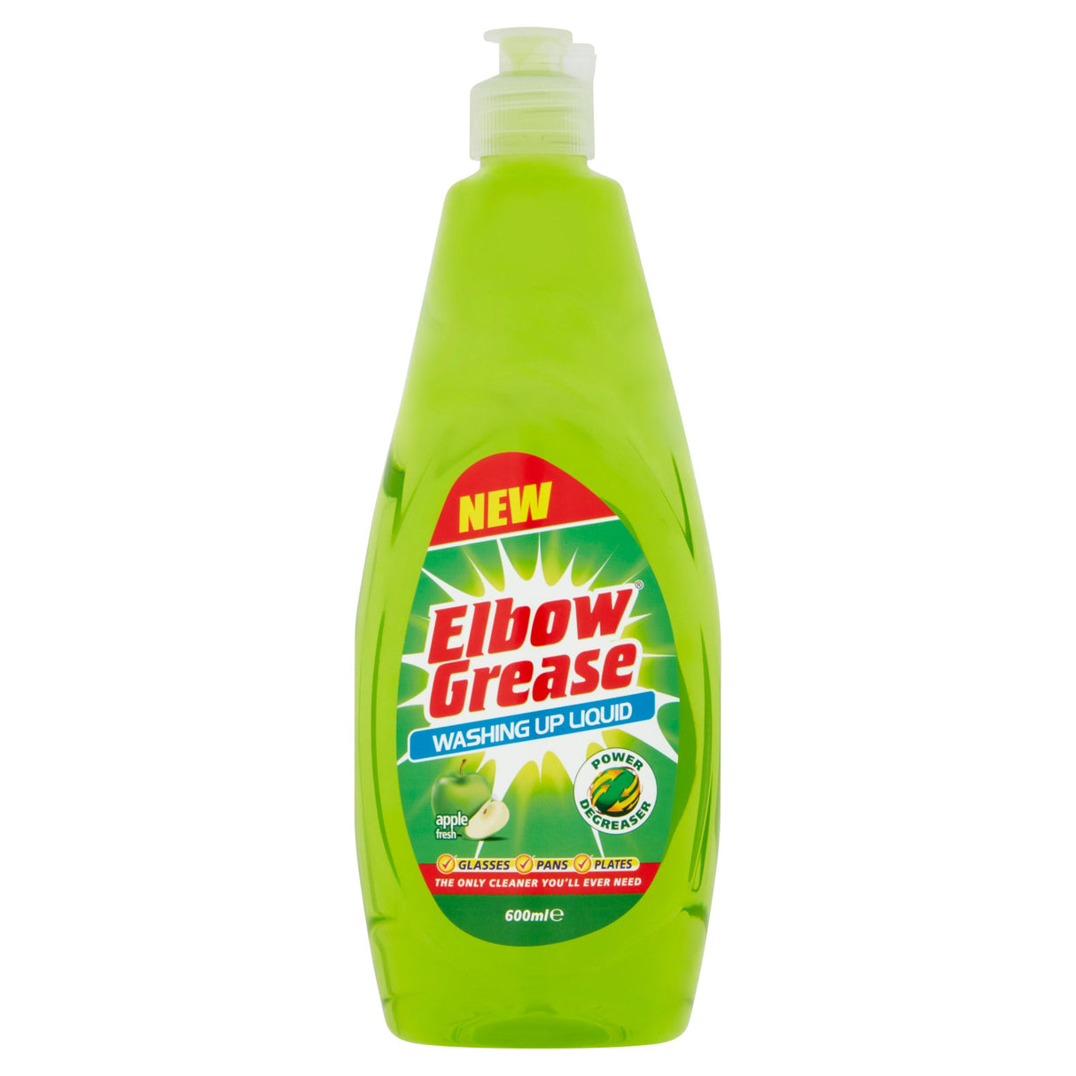 Elbow Grease Washing Up Liquid Apple Fresh 600ml