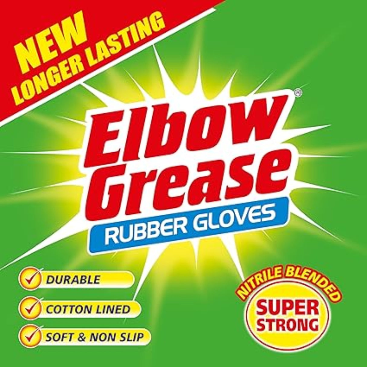 Elbow Grease Rubber Gloves 1 Pair - Large