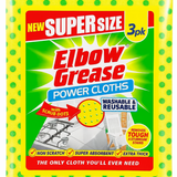 Elbow Grease Super Size Power Cloths & Microfiber Pack of 3