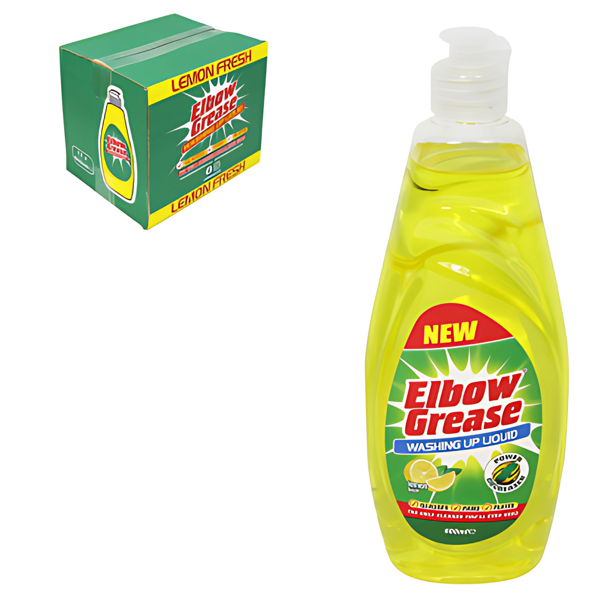 Elbow Grease Washing Up Liquid Lemon Fresh 600ml | Pack of 12
