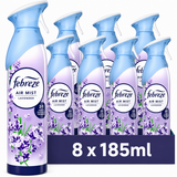 Febreze Air Mist Lavender Air Freshener 185ml | Pack of 8