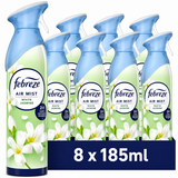 Febreze Air Mist White Jasmine Air Freshener 185ml | Pack of 8