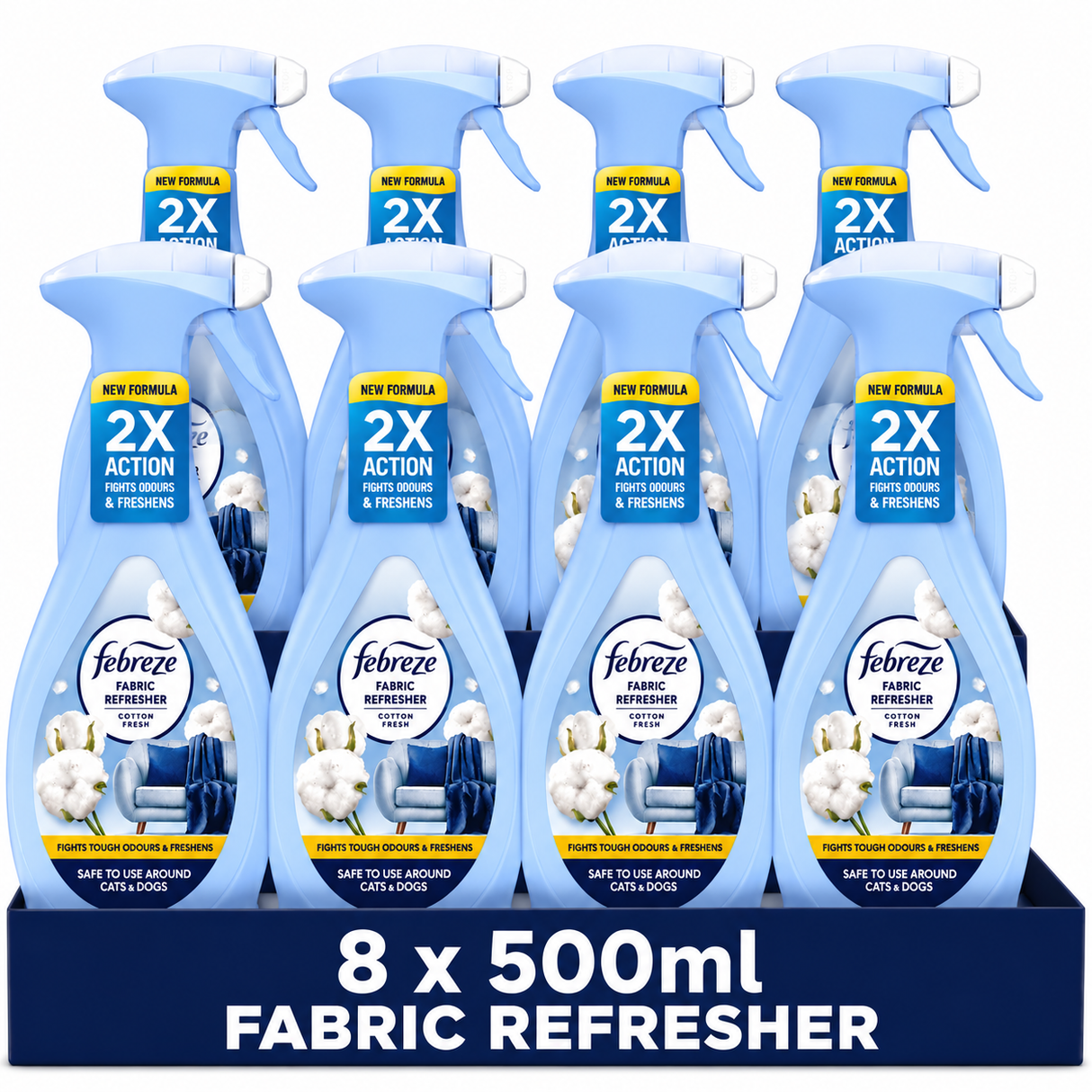 Febreze Fabric Refresher Cotton Fresh 500ml | Pack of 8