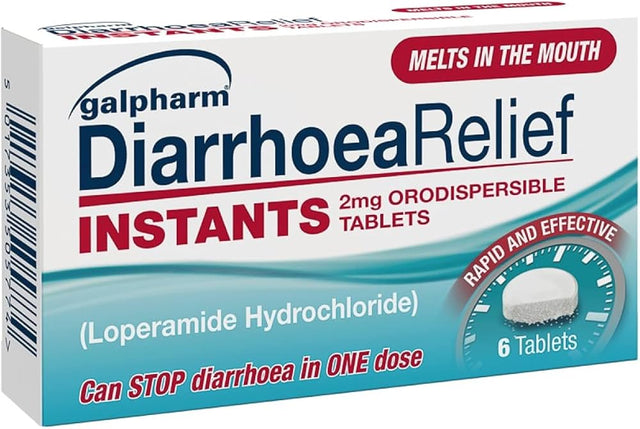 Galpharm Diarrhoea Relief Instant Melts 2mg Loperamide Tablets 6s