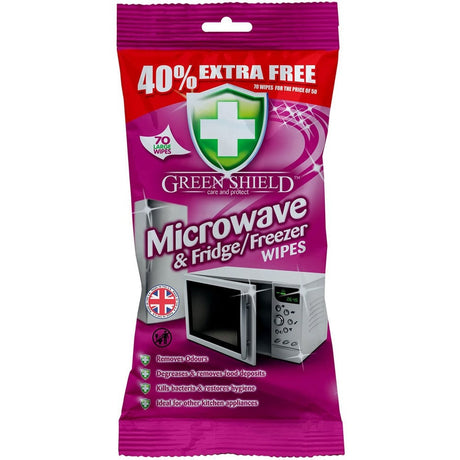 Green Shield Microwave & Fridge Freezer Wipes 70s