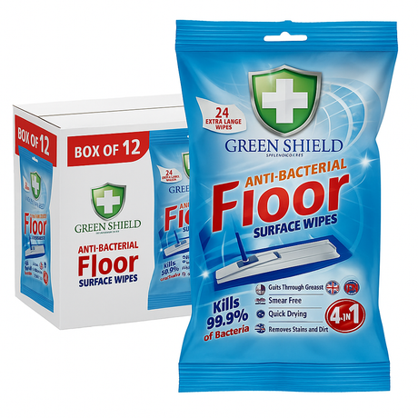 Green Shield Anti-Bacterial Floor Surface Wipes 24s I Box of 12 
