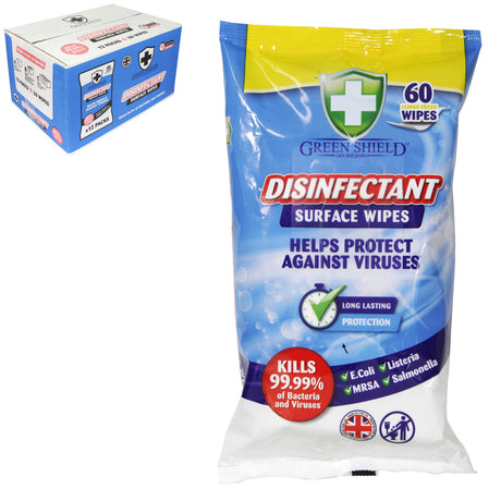 Green Shield Disinfectant Surface Wipes 70s I Pack of 12 