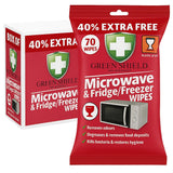 Green Shield Microwave & Fridge Freezer Wipes 70s I Pack of 12 
