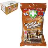 Green Shield Wood & Laminate Surface Wipes 70s I Pack of 12