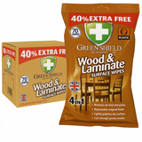 Green Shield Wood & Laminate Surface Wipes 70s I Pack of 12