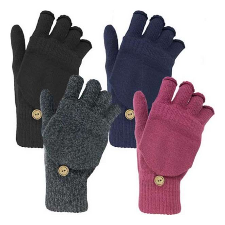 Handy Fingerless Magic Gloves and Mitten Combo GLM-92