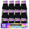 Handy Black One Size Magic Gloves GLM-105 | Pack of 12