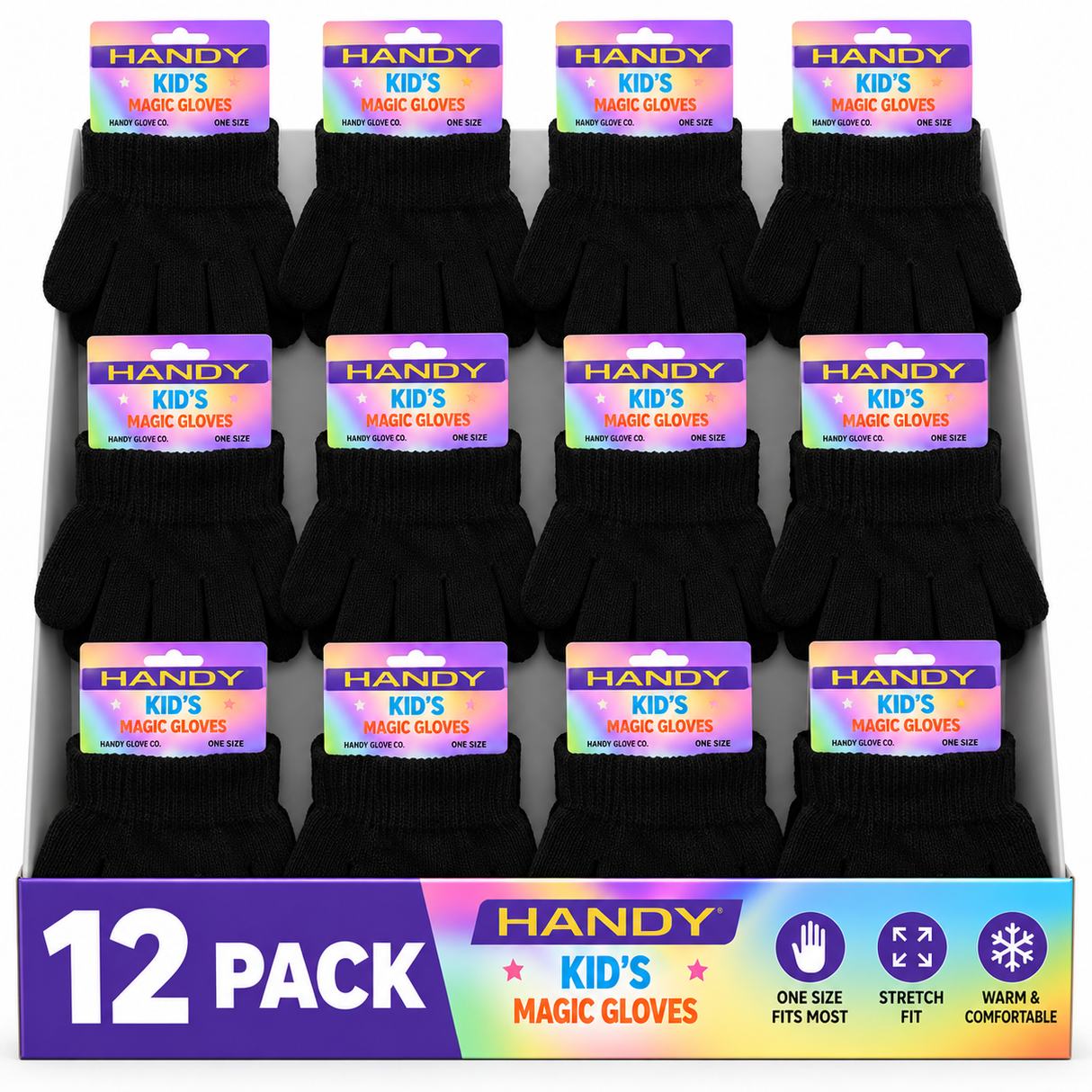 Handy Kids Black Magic Gloves GLM-100 | Pack of 12