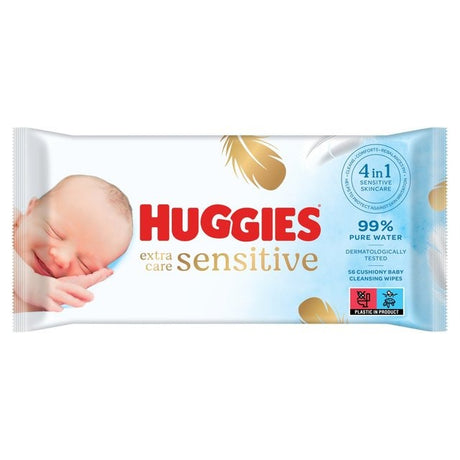 Huggies Extra Care 99% Water Sensitive Baby Wipes 56s