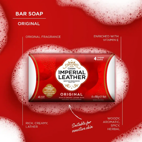 Imperial Leather Classic Bar Soap 90g | Pack of 12
