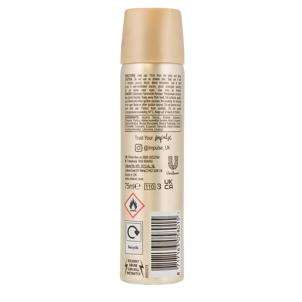 Impulse Hint of Musk Body Spray 75ml