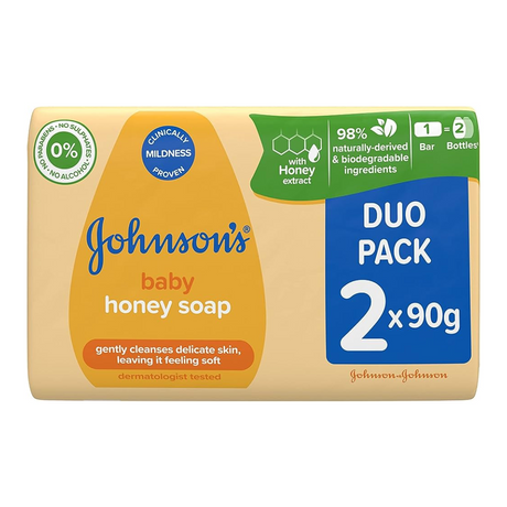 Johnson's Baby Honey Soap Bar 90g Twin Pack