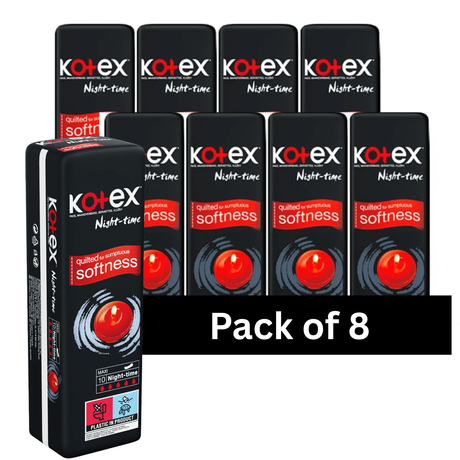 Kotex Maxi Night Time Pads 10s | Pack of 8