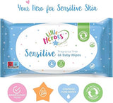 Little Heroes Sensitive Fragrance Free Baby Wipes 66s