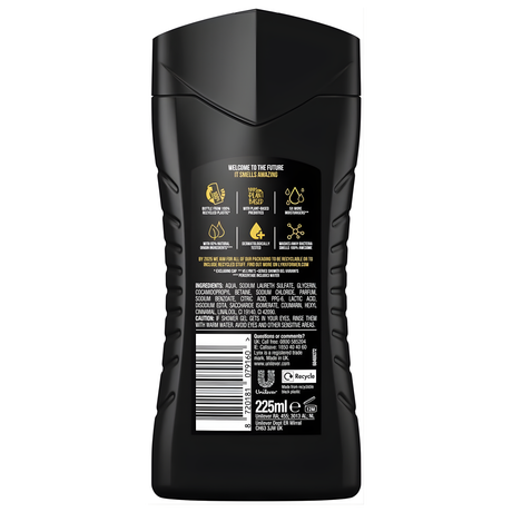 Lynx Africa Body Wash Shower Gel 225ml | Pack of 6