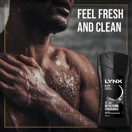 Lynx Black Body Wash Shower Gel 225ml