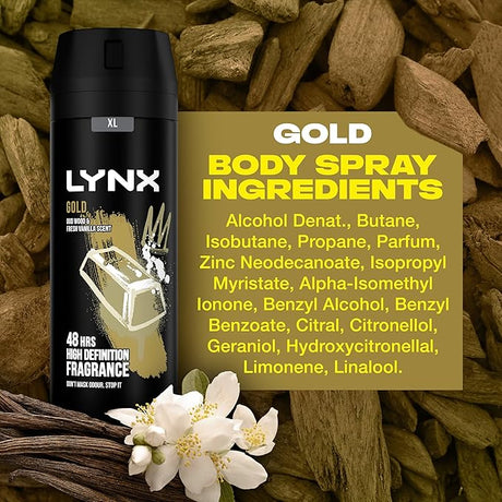 Lynx Body Spray XL Gold 200ml