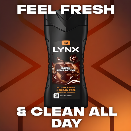 Lynx Dark Temptation Body Wash Shower Gel 225ml